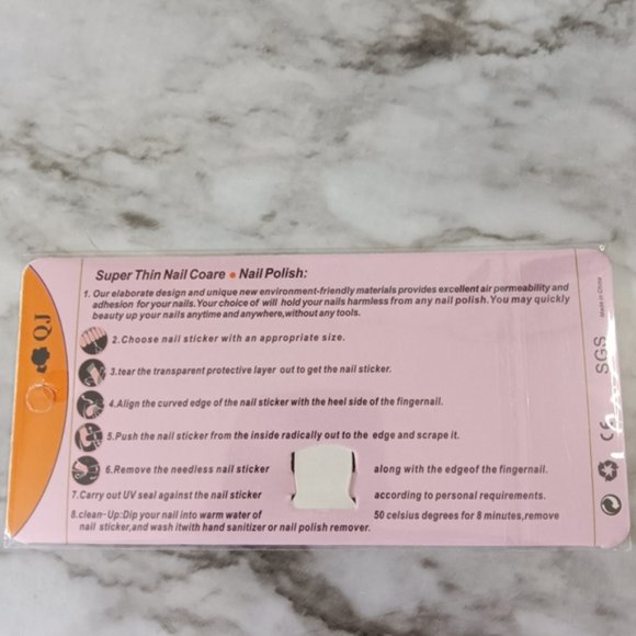 3 For 15 - Nail Strips Glitter French Manicure C1036 Dark Purple Silver Wraps - Picture 2 of 8